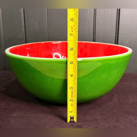 Arte Italica Vibrant Green/Red Large Bowl - Picture 4 of 8
